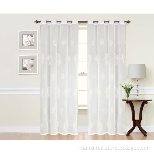 Dori Sheer Embroidery Curtain Panel For Room